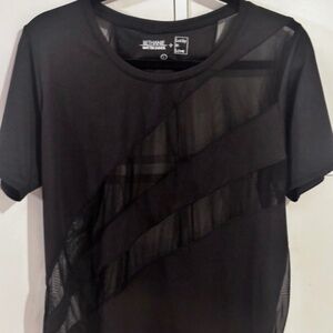Bethanie Mattek-Sands Top With Sheer Mesh Black size Large